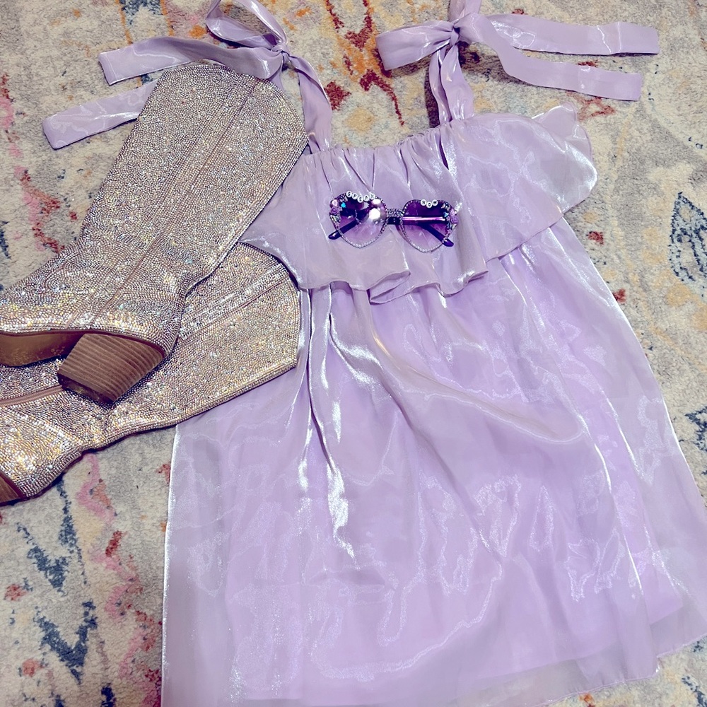 Iridescent Lilac Mini Dress Size Small - Speak Now Eras Tour